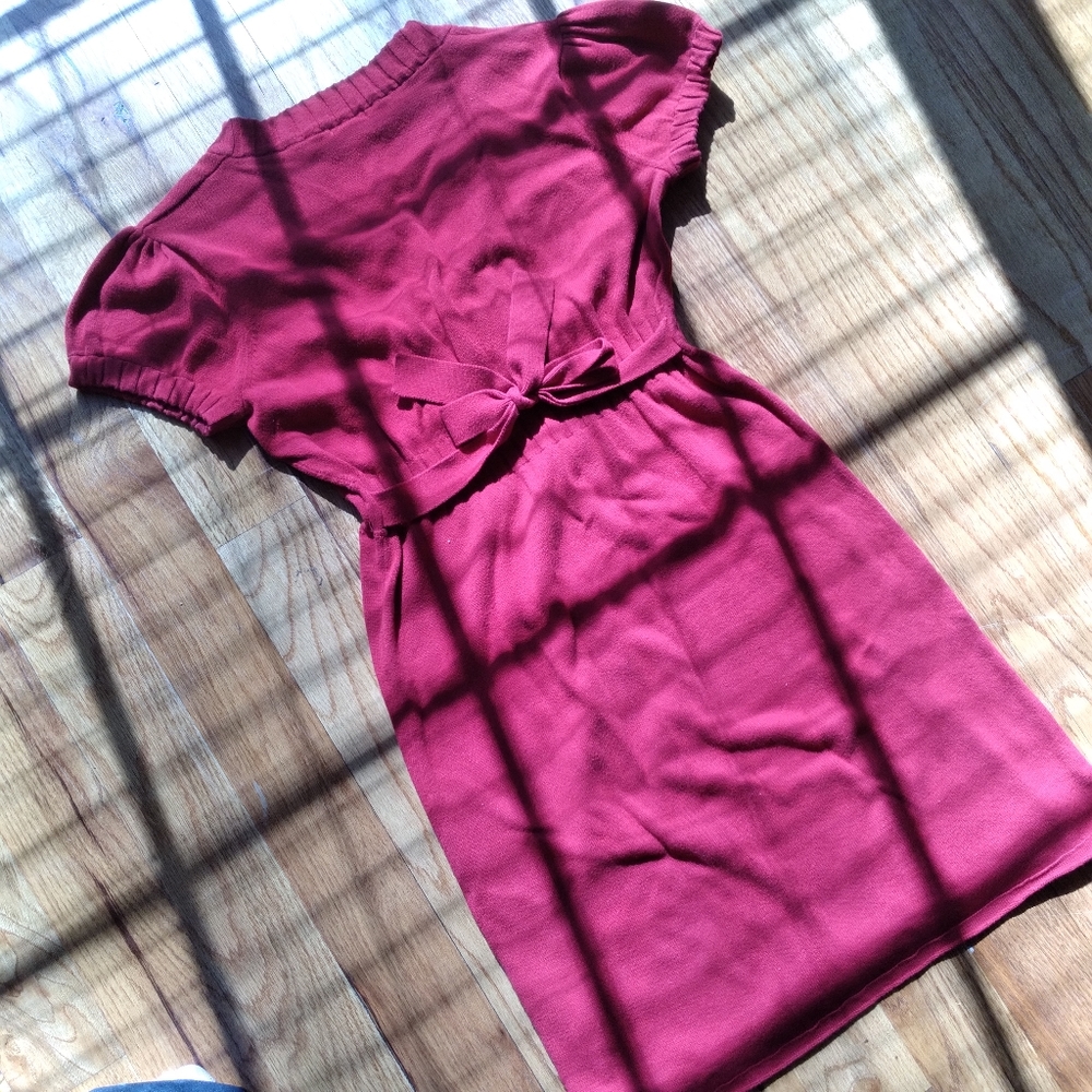 #700 Girls XL xhilaration Knit Dress Red Tie - Picture 16 of 16